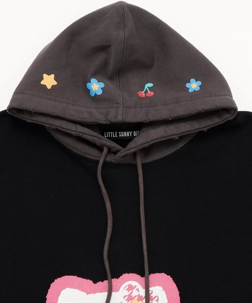 Little sunny bite(リトルサニーバイト)の「littlesunnybite/リトルサニーバイト/hello kittyxlittle sunny bite hoodie(パーカー・レディース・ブラック/グレー/ピンク・M/S)」の4枚目の写真