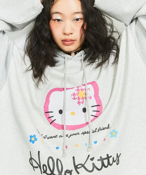 Little sunny bite(リトルサニーバイト)の「littlesunnybite/リトルサニーバイト/hello kittyxlittle sunny bite hoodie(パーカー・レディース・ブラック/グレー/ピンク・M/S)」の10枚目の写真