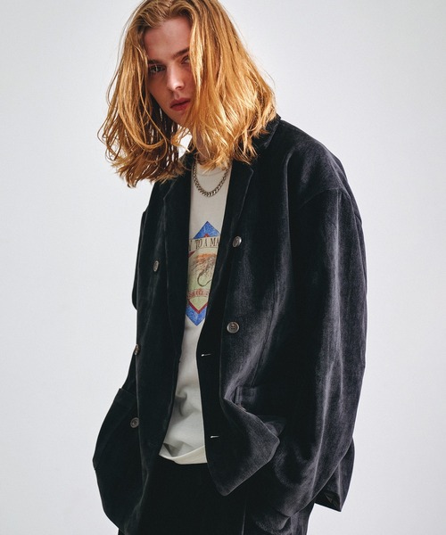 Revo. シェニール織り ダブルブレスト テーラードジャケット