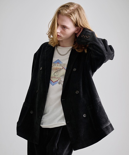 Revo. シェニール織り ダブルブレスト テーラードジャケット