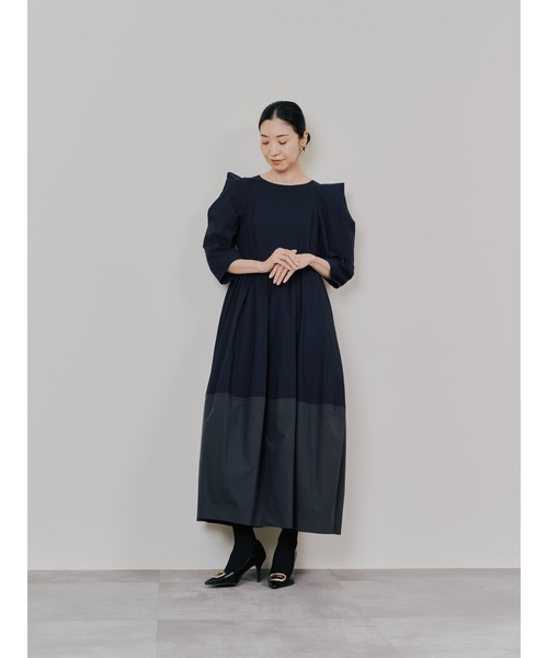 DOLLUPOOPS（ドールアップウップス）の「ショルダータックボリュームスカートワンピース（ワンピース・レディース・ネイビー/ブラック/キャメル・38）」の5枚目の写真