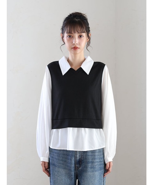 fifth（フィフス）の「袖2wayドッキングシャツ（シャツ/ブラウス・レディース・ベージュ/ホワイト・M）」の12枚目の写真