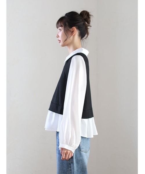 fifth（フィフス）の「袖2wayドッキングシャツ（シャツ/ブラウス・レディース・ベージュ/ホワイト・M）」の13枚目の写真