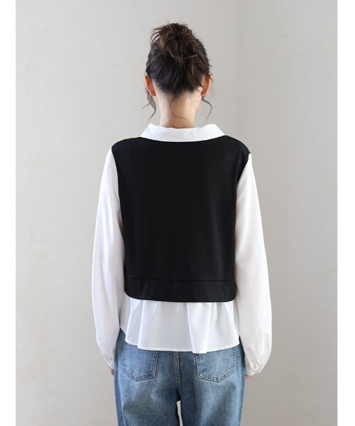 fifth（フィフス）の「袖2wayドッキングシャツ（シャツ/ブラウス・レディース・ベージュ/ホワイト・M）」の14枚目の写真