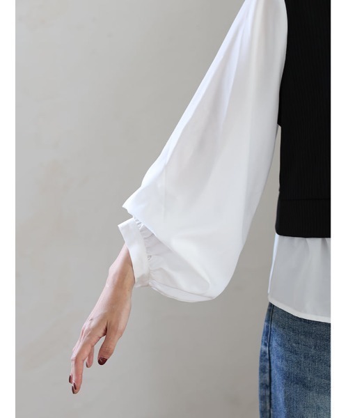 fifth（フィフス）の「袖2wayドッキングシャツ（シャツ/ブラウス・レディース・ベージュ/ホワイト・M）」の17枚目の写真