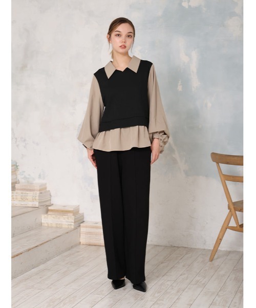 fifth（フィフス）の「袖2wayドッキングシャツ（シャツ/ブラウス・レディース・ベージュ/ホワイト・M）」の9枚目の写真