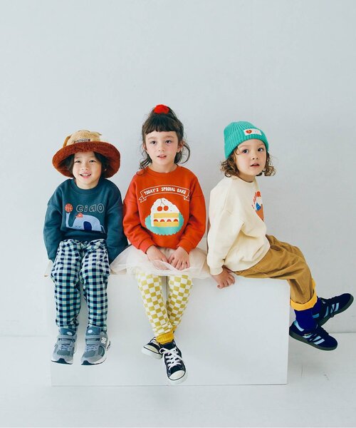 p.premier（ピードットプルミエ）の「【ジュニア対応】ぬくぬくなのにかっこいい裏フリースのワイドパンツ（その他パンツ・キッズ・キャメル/ネイビー/カーキ・80/90/100/110/120/130/140）」の7枚目の写真