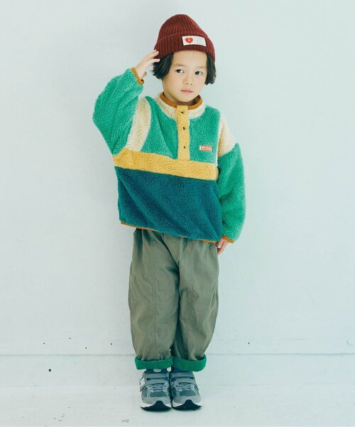 p.premier（ピードットプルミエ）の「【ジュニア対応】ぬくぬくなのにかっこいい裏フリースのワイドパンツ（その他パンツ・キッズ・キャメル/ネイビー/カーキ・80/90/100/110/120/130/140）」の17枚目の写真