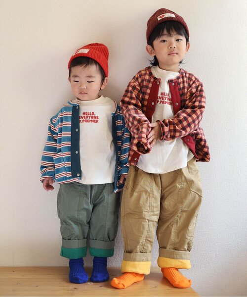 p.premier（ピードットプルミエ）の「【ジュニア対応】ぬくぬくなのにかっこいい裏フリースのワイドパンツ（その他パンツ・キッズ・キャメル/ネイビー/カーキ・80/90/100/110/120/130/140）」の21枚目の写真