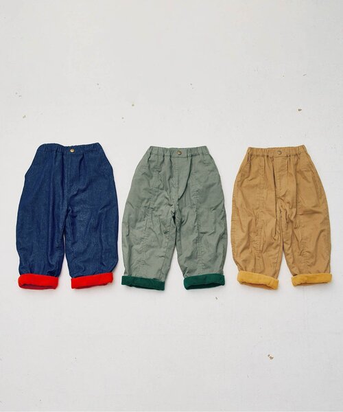 p.premier（ピードットプルミエ）の「【ジュニア対応】ぬくぬくなのにかっこいい裏フリースのワイドパンツ（その他パンツ・キッズ・キャメル/ネイビー/カーキ・80/90/100/110/120/130/140）」の22枚目の写真