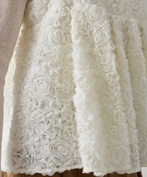 LOUNGEDRESS（ラウンジドレス）の「フラワーコードビスチェ（キャミソール・レディース・ブラック/オフホワイト・FREE）」の17枚目の写真