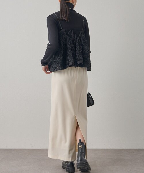 LOUNGEDRESS（ラウンジドレス）の「フラワーコードビスチェ（キャミソール・レディース・ブラック/オフホワイト・FREE）」の22枚目の写真