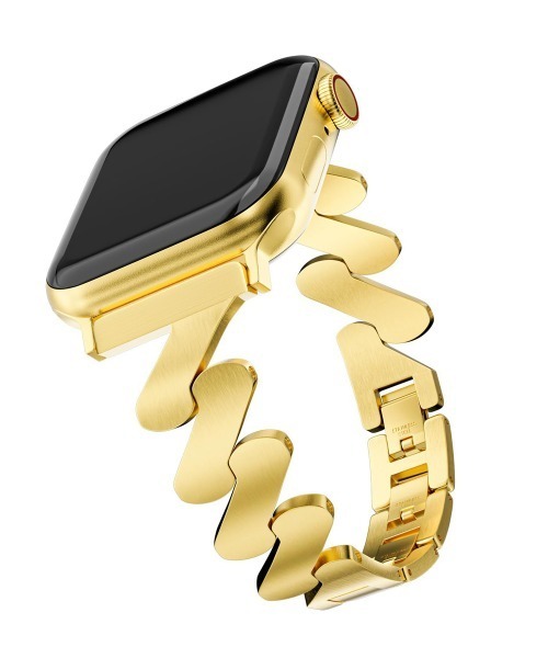 Fun & Daily（ファンアンドデイリー）の「Wave Slash Apple Watch Metal Band / アップルウォッチバンド（デジタル腕時計・レディース・ゴールド/ブラック/シルバー・A/B）」の8枚目の写真