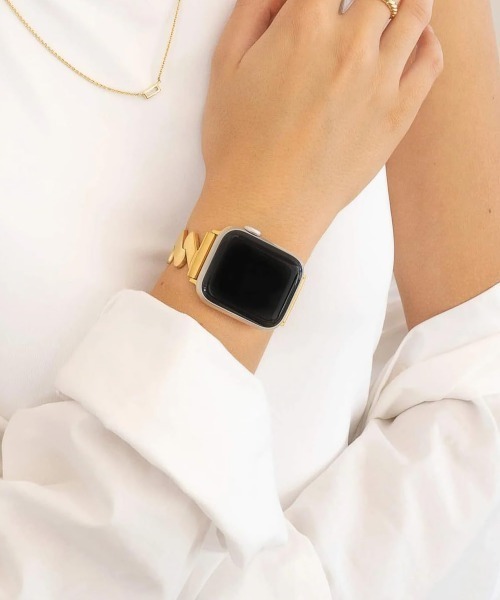 Fun & Daily（ファンアンドデイリー）の「Wave Slash Apple Watch Metal Band / アップルウォッチバンド（デジタル腕時計・レディース・ゴールド/ブラック/シルバー・A/B）」の9枚目の写真