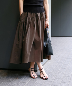 ナイロンストレッチフレアスカート（スカート）｜IENA（イエナ