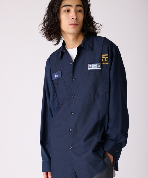 ALL RUNS（オールランズ）の「切り替えデザイン ワッペンワークシャツ（シャツ/ブラウス・メンズ・ブラック系その他2/ブルー系その他2/ブラック系その他/ベージュ系その他/ブルー系その他・FREE）」の4枚目の写真