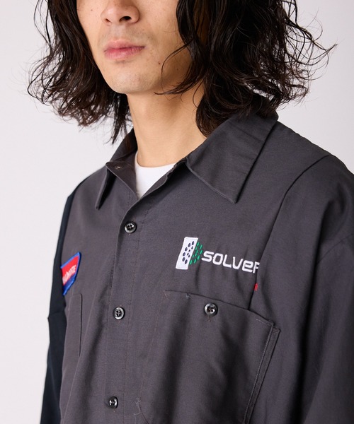 ALL RUNS（オールランズ）の「切り替えデザイン ワッペンワークシャツ（シャツ/ブラウス・メンズ・ブラック系その他2/ブルー系その他2/ブラック系その他/ベージュ系その他/ブルー系その他・FREE）」の12枚目の写真