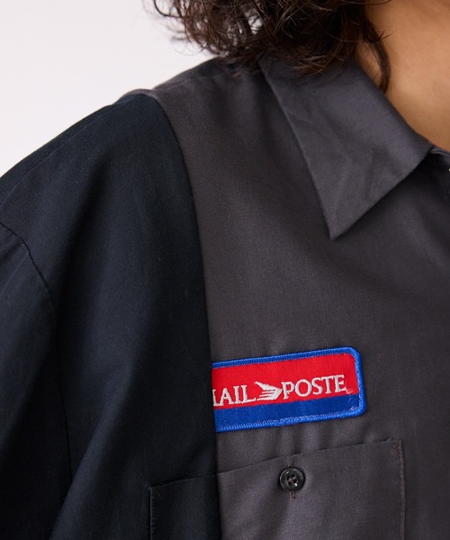 ALL RUNS（オールランズ）の「切り替えデザイン ワッペンワークシャツ（シャツ/ブラウス・メンズ・ブラック系その他2/ブルー系その他2/ブラック系その他/ベージュ系その他/ブルー系その他・FREE）」の11枚目の写真