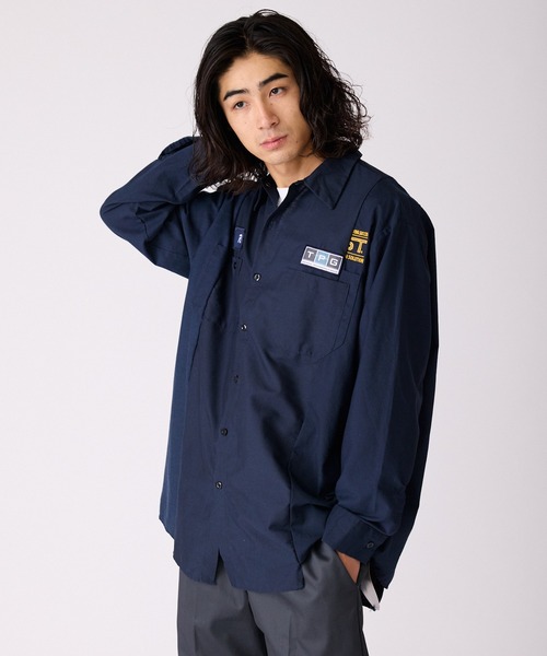 ALL RUNS（オールランズ）の「切り替えデザイン ワッペンワークシャツ（シャツ/ブラウス・メンズ・ブラック系その他2/ブルー系その他2/ブラック系その他/ベージュ系その他/ブルー系その他・FREE）」の22枚目の写真