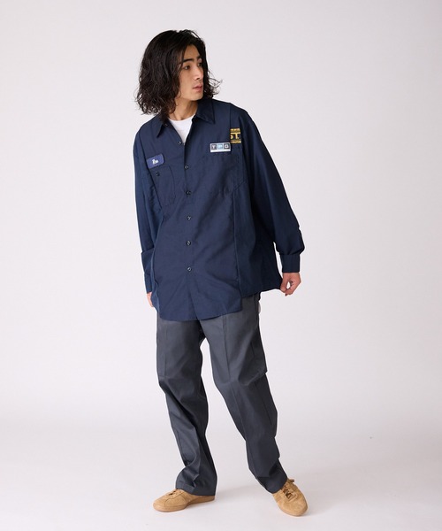 ALL RUNS（オールランズ）の「切り替えデザイン ワッペンワークシャツ（シャツ/ブラウス・メンズ・ブラック系その他2/ブルー系その他2/ブラック系その他/ベージュ系その他/ブルー系その他・FREE）」の16枚目の写真