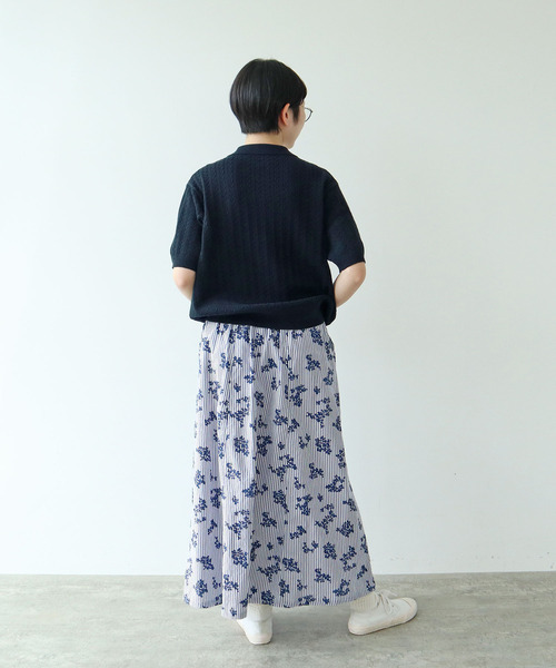 PAR ICI（パーリッシィ）の「強撚綿 襟付きニットポロシャツ（ポロシャツ・レディース・ダークブラウン/アイボリー/グリーン/ネイビー・FREE）」の18枚目の写真