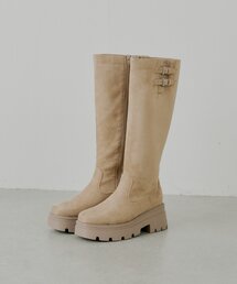 Chico（チコ）の「厚底ベルトデザインロングブーツ（ブーツ）」