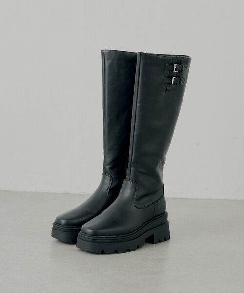 Chico（チコ）の「厚底ベルトデザインロングブーツ（ブーツ・レディース・ブラウン/ブラック/ベージュ系その他3・SMALL/MEDIUM/LARGE）」の8枚目の写真