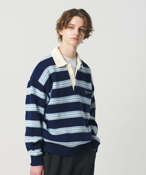 セール】＜CGS.＞ボーダー ニット ポロシャツ（ニット/セーター