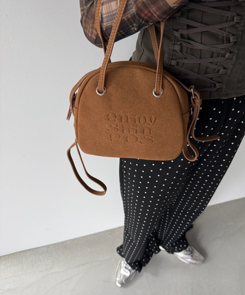 SANSeLF（サンセルフ）の「【SANSeLF】 2WAYスエードラウンドバッグ saa25a152（ハンドバッグ・レディース・ブラウン・FREE）」の2枚目の写真