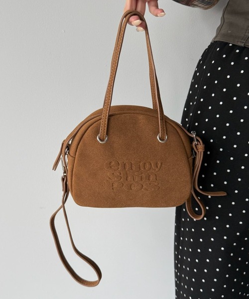 SANSeLF（サンセルフ）の「【SANSeLF】 2WAYスエードラウンドバッグ saa25a152（ハンドバッグ・レディース・ブラウン・FREE）」の3枚目の写真