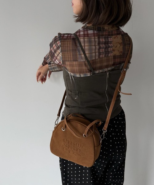 SANSeLF（サンセルフ）の「【SANSeLF】 2WAYスエードラウンドバッグ saa25a152（ハンドバッグ・レディース・ブラウン・FREE）」の4枚目の写真