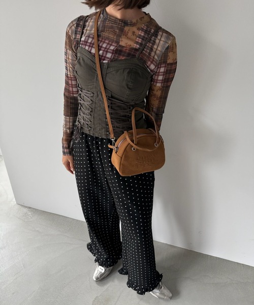 SANSeLF（サンセルフ）の「【SANSeLF】 2WAYスエードラウンドバッグ saa25a152（ハンドバッグ・レディース・ブラウン・FREE）」の5枚目の写真