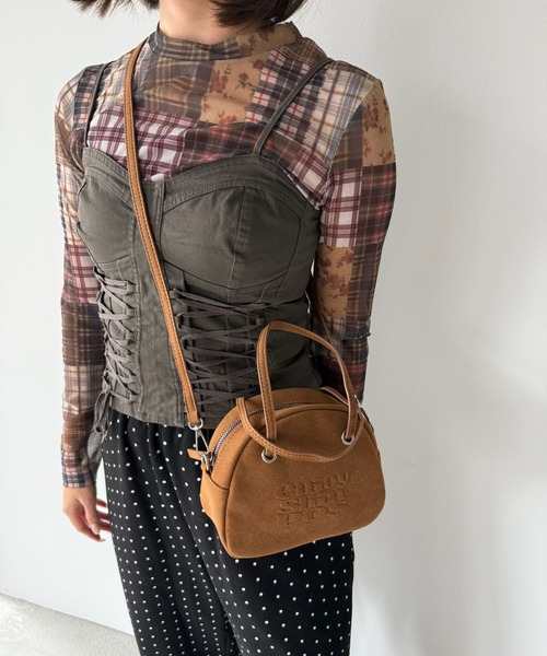 SANSeLF（サンセルフ）の「【SANSeLF】 2WAYスエードラウンドバッグ saa25a152（ハンドバッグ・レディース・ブラウン・FREE）」の6枚目の写真