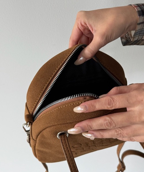 SANSeLF（サンセルフ）の「【SANSeLF】 2WAYスエードラウンドバッグ saa25a152（ハンドバッグ・レディース・ブラウン・FREE）」の9枚目の写真