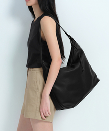 ウィメンズスラウチショルダーバッグ[ブラック]