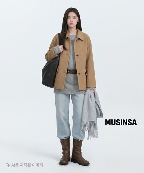 MUSINSA STANDARD WOMAN（ムシンサスタンダードウーマン）の「ウィメンズスラウチショルダーバッグ[ブラック]（ショルダーバッグ・レディース・その他・FREE）」の12枚目の写真