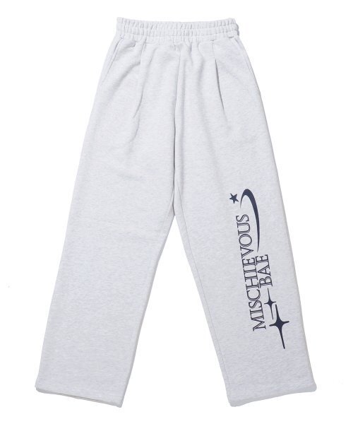 GAKKAI UNIONS(ガッカイユニオンズ)の「ミスチャーバス ワイドスウェットパンツ ホワイトメランジ(スウェットパンツ・レディース・その他・SMALL/MEDIUM/LARGE)」の2枚目の写真