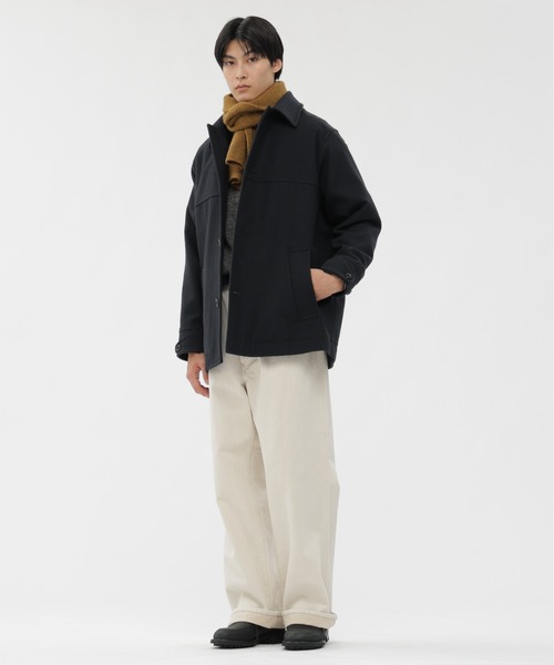 MHL.（エムエイチエル）の「BASIC WOOL MELTON（ダウンジャケット/コート・メンズ・ブラック/ダークグリーン・SMALL/MEDIUM/LARGE）」の5枚目の写真