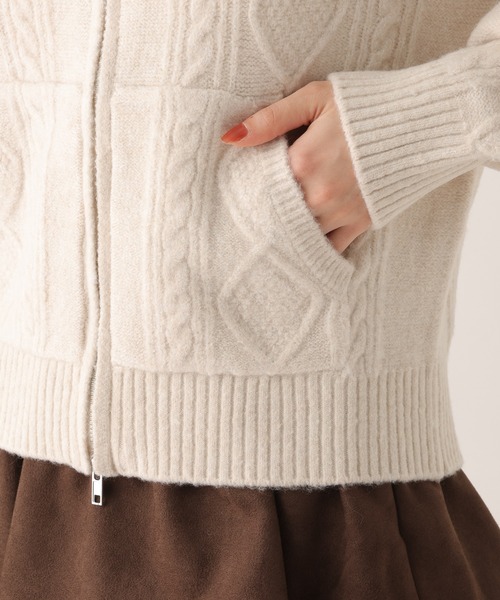 Heather（ヘザー）の「ファーフードニット　627013（ニット/セーター・レディース・グレー/ブラウン/アイボリー/ベージュ・FREE）」の21枚目の写真