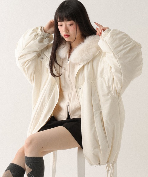 Heather（ヘザー）の「ファーフードニット　627013（ニット/セーター・レディース・グレー/ブラウン/アイボリー/ベージュ・FREE）」の10枚目の写真