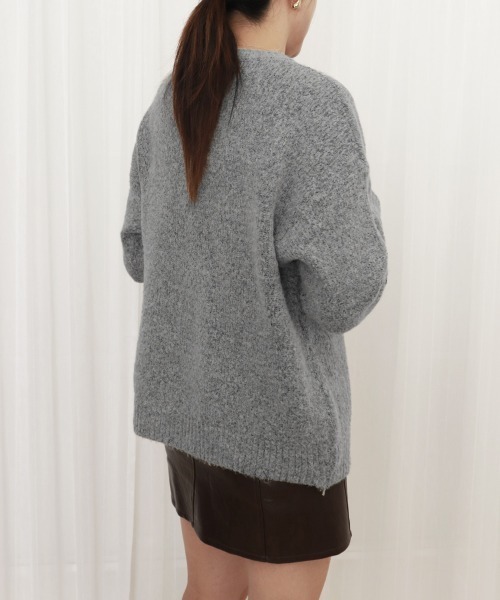 Miniministore（ミニミニストア）の「リボン柄ニット セーター プルオーバー（ニット/セーター・レディース・オフホワイト/グレー・FREE）」の18枚目の写真
