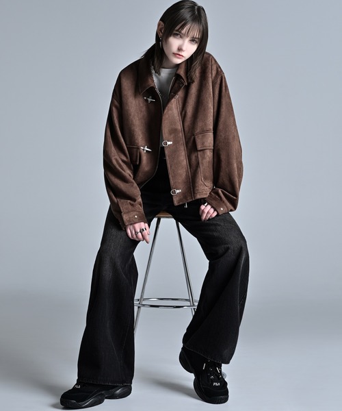ADRER（アドラー）の「Fireman hook short blouson / ファイヤーマンフックショートブルゾン（ブルゾン・メンズ・ブラック/ブラウン・XS/S/M/L）」の9枚目の写真