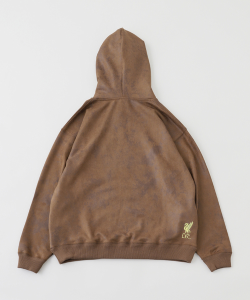 417 EDIFICE(フォーワンセブンエディフィス)の「【Liverpool FC / リバプール FC】Fake Leather Emboss Hoodie(パーカー・メンズ・ブラック/ブラウン・SMALL/MEDIUM/LARGE/X-LARGE)」の7枚目の写真