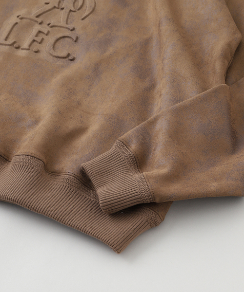 417 エディフィス（417 EDIFICE）/【Liverpool FC / リバプール FC】Fake Leather Emboss Hoodi Liverpool FC / リバプール FC】Fake Leather Emboss Hoodie（パーカー