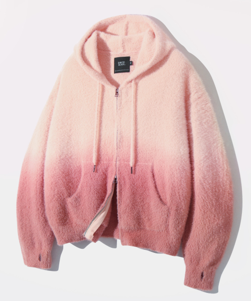 DIMITRI BLACK（ディミトリブラック）の「2WAYエッセンシャルグラデーションヘアリーフードジップアップ_ピンク（ニット/セーター・レディース・その他・SMALL/MEDIUM/LARGE）」の2枚目の写真
