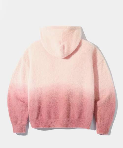 DIMITRI BLACK（ディミトリブラック）の「2WAYエッセンシャルグラデーションヘアリーフードジップアップ_ピンク（ニット/セーター・レディース・その他・SMALL/MEDIUM/LARGE）」の3枚目の写真