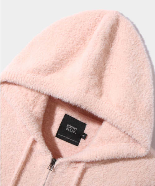 DIMITRI BLACK（ディミトリブラック）の「2WAYエッセンシャルグラデーションヘアリーフードジップアップ_ピンク（ニット/セーター・レディース・その他・SMALL/MEDIUM/LARGE）」の5枚目の写真