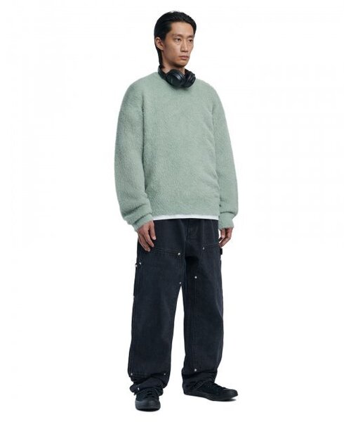 NOMANUAL(NOMANUAL)の「CROPPED HAIRY KNIT - DUST MINT(ニット/セーター・レディース・その他・MEDIUM/LARGE/X-LARGE)」の3枚目の写真