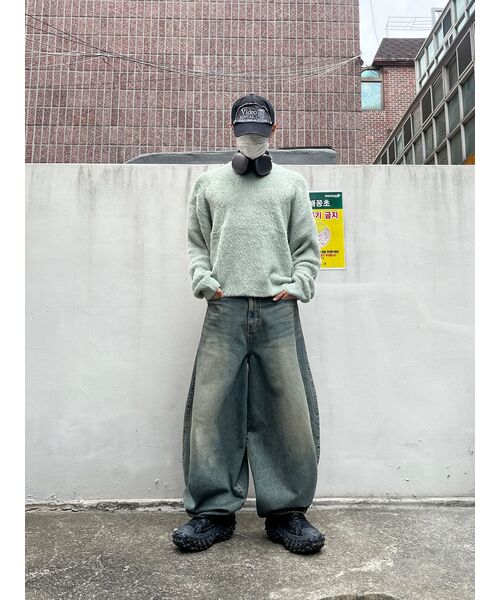 NOMANUAL(NOMANUAL)の「CROPPED HAIRY KNIT - DUST MINT(ニット/セーター・レディース・その他・MEDIUM/LARGE/X-LARGE)」の9枚目の写真