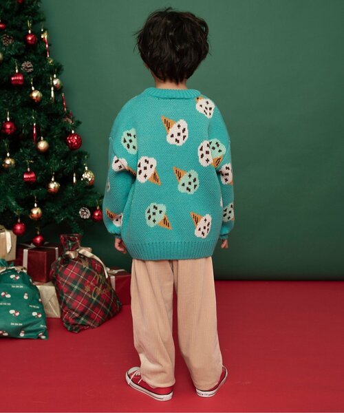 BREEZE（ブリーズ）の「【あったか】ふわとろテーパードパンツ_ジュニア対応（その他パンツ・キッズ・ベージュ/ネイビー/パープル/キャメル/グリーン・80/90/100/110/120/130/140/150）」の7枚目の写真